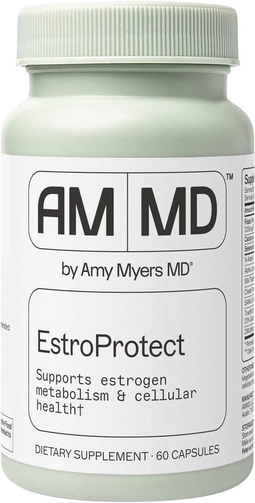 Amy Myers MD EstroProtect Supplement - Υποστηρίζει οιστρογόνο ισορροπία & ορμόνη υγεία - DIM, ασβέστιο-D-Glucarate, εκχύλισμα σπόρων μπρόκολου - 60 κάψουλες