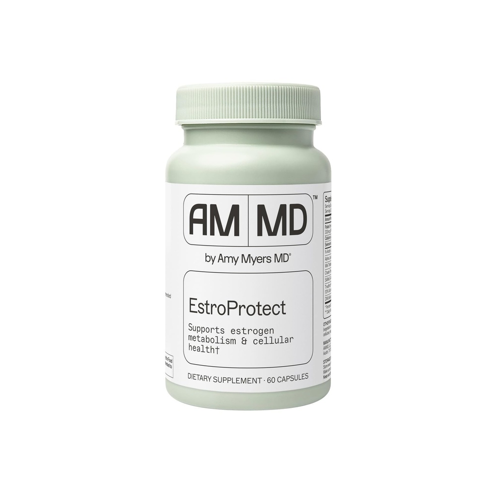 Amy Myers MD EstroProtect Supplement - Υποστηρίζει οιστρογόνο ισορροπία & ορμόνη υγεία - DIM, ασβέστιο-D-Glucarate, εκχύλισμα σπόρων μπρόκολου - 60 κάψουλες