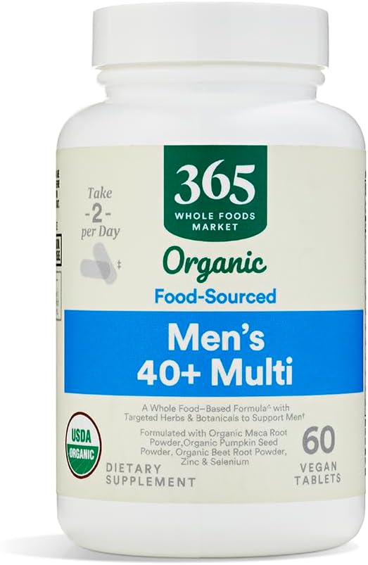 365 από το Whole Foods Market, Vitamin Multi Mens Food Cultured 40 Plus, 60 Count