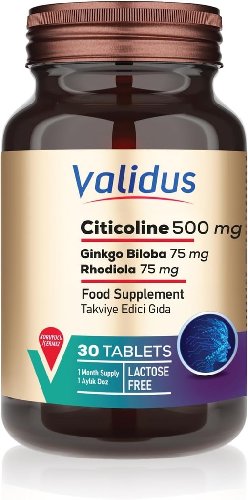 VALIDUS Citicoline 500 mg 30 Tablets
