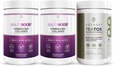 VITASEI Hydrolyzed Collagen Peptides σκόνη με βιταμίνη C & Resveratrol και Teatox Cleanse υποστήριξη σκόνη, Digestion Booster W / πράσινο τσάι, Spirulina, Artichoke