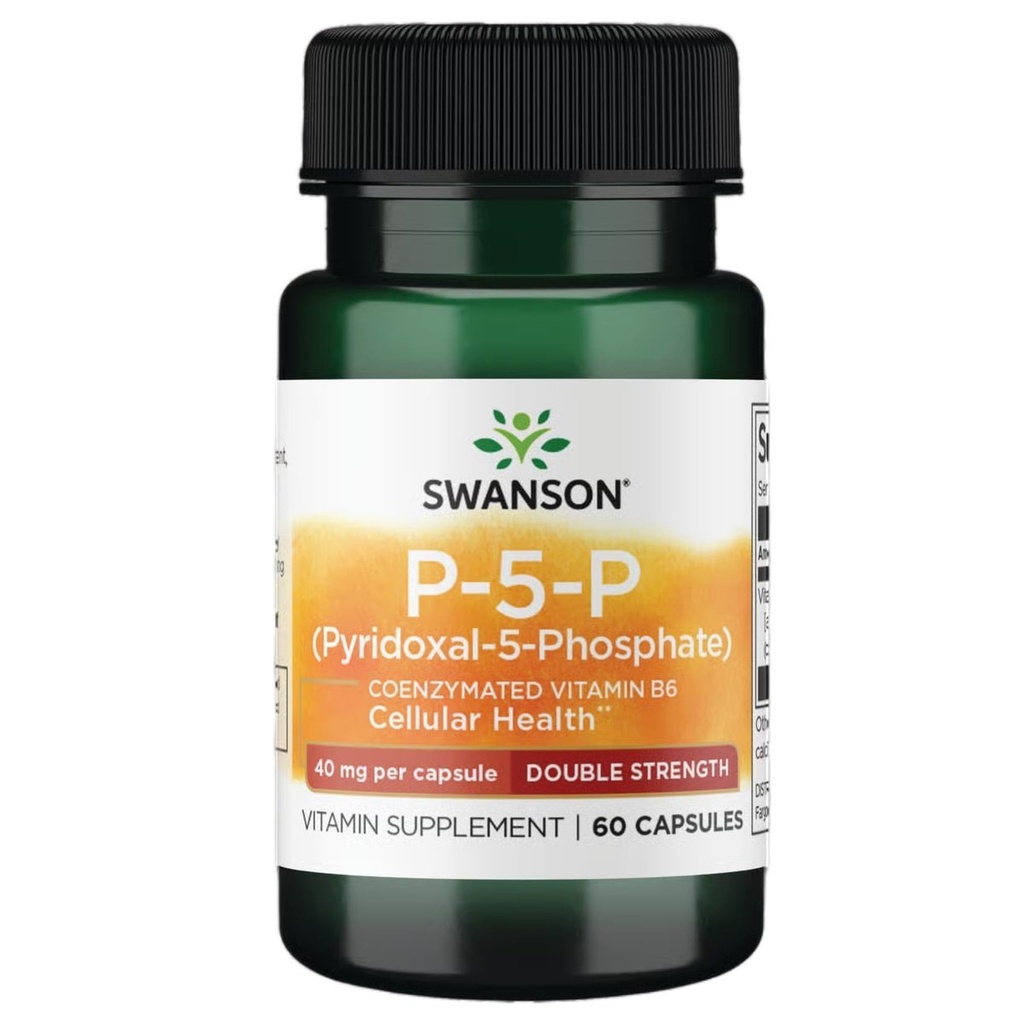 Swanson P-5- P (Πυριδοξαλικό-5- Φωσφορικό) Συνζυμωμένη Βιταμίνη B-6 40 Χιλιογραμμάρια 60 Καψάκια
