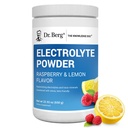 Dr. Berg Zero Sugar Hydration Keto Electrolyte Powder - Ενισχυμένο w/ 1000 mg Κάλιο & Αλάτι Real Ιμαλαΐων (NOT Table Salt) - Βατόμουρο & Λεμονί Συμπληρώματα Ενυδάτωσης Ποτού, 100 Σερβιέτες