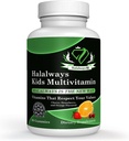 Halalways παιδιά καθημερινή Gummy Halal Certified Multivitamin for Kids, Vitamin C, D3 and much More for Immune Support Cherry, Strawberry, Orange Flavors Certified Halal Supplement