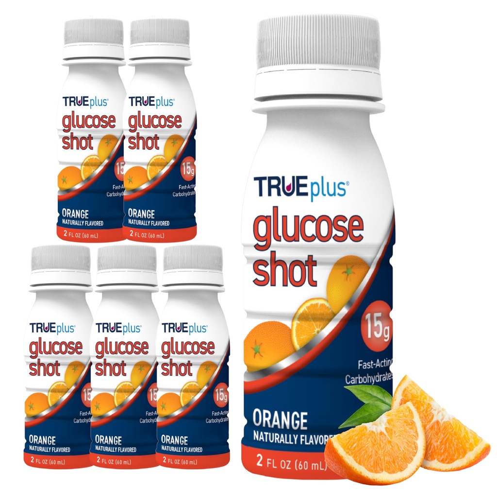 TRUEplus Glucose Shots 6 μπουκάλια - Πορτοκαλί