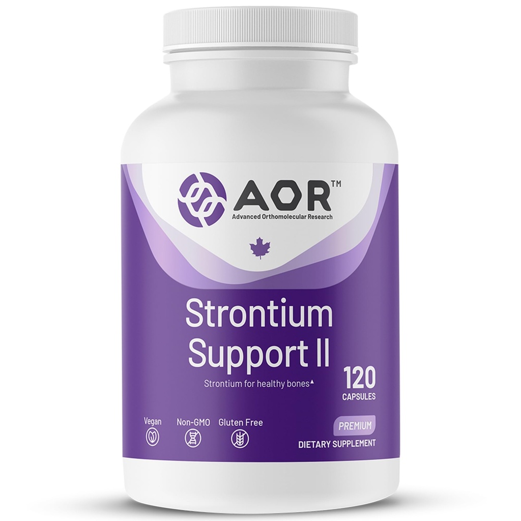 AOR, Strontium Support II, Ορυκτή υποστήριξη για την υγεία των οστών, Vegan, μη ΓΤΟ (120 Caps)