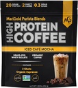 MariGold High Protein Coffee - Iced Café Mocha, 20g Grass Fed Whey Protein Isolate, Energy & Workout Boost, 2 Shots Organic Espresso, Non-GMO, 2 Net Carb, 1 Lb Bag, 15 Services