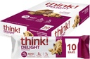 think! Delight, Keto Protein Bars, Healthy Low Carb, Gluten Free Snack - Chocolate Peanut Butter Cookie Dough, 10 Count (Packaging May Vary)