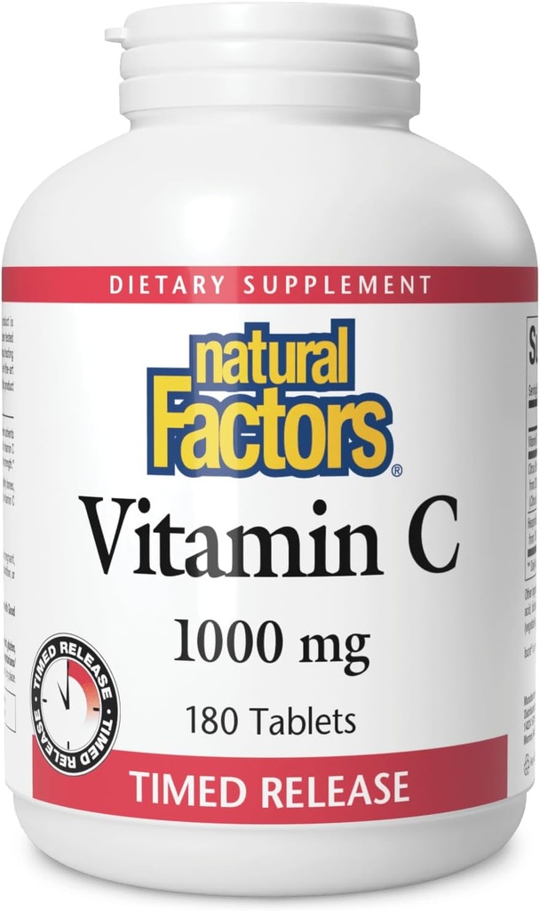 Φυσικοί Παράγοντες, Βιταμίνη C 1000 mg, Χρονική αποδέσμευση Αντιοξειδωτική υποστήριξη για την υγεία του ανοσοποιητικού και των οστών