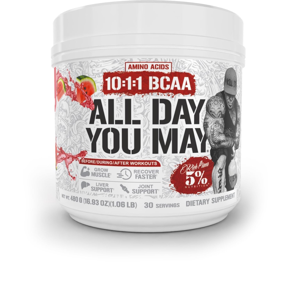 5% Διατροφή πλούσια Piana AllDayYouMay BCAA Σκόνη 
