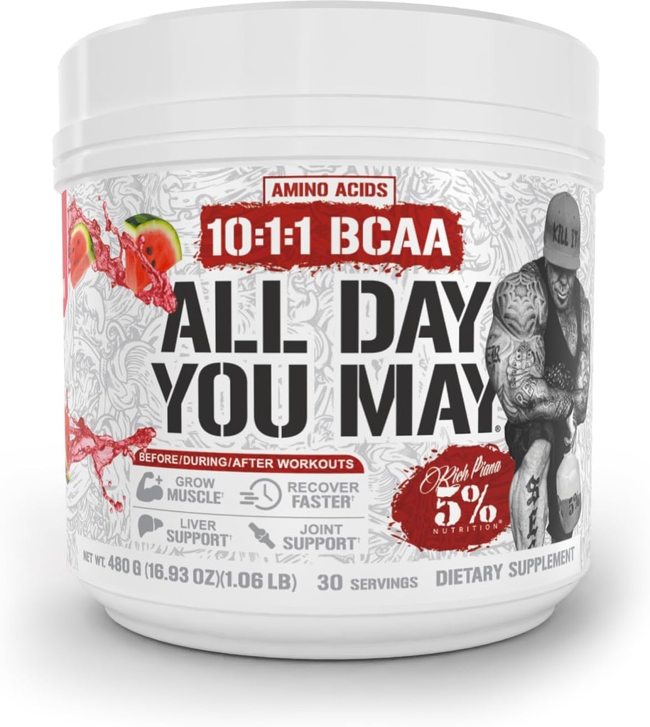 5% Διατροφή πλούσια Piana AllDayYouMay BCAA Σκόνη 