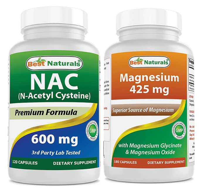 Best Naturals NAC 600 mg & Γλυκινικό μαγνήσιο 425 mg