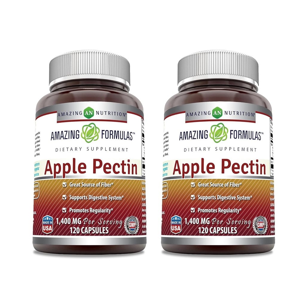 Amazing Formulas Apple Pectin 1400 mg Per Serving Supplement 