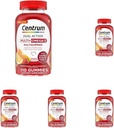 Centrum MultiGummys Multi+ Omega 3 Dual Action, Adult Multivitamin, Multivitamin/Multimineral/Omega 3 Supplement, Strawberry/Lemon/Orange Flavors - 110 Count (Pack of 5)