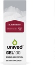 Unived Gel 100 - Vegan Energy Gel for Endurance Athletes Runners & Cyclists - 100kcal - Black Cherry - Συσκευασία των 6