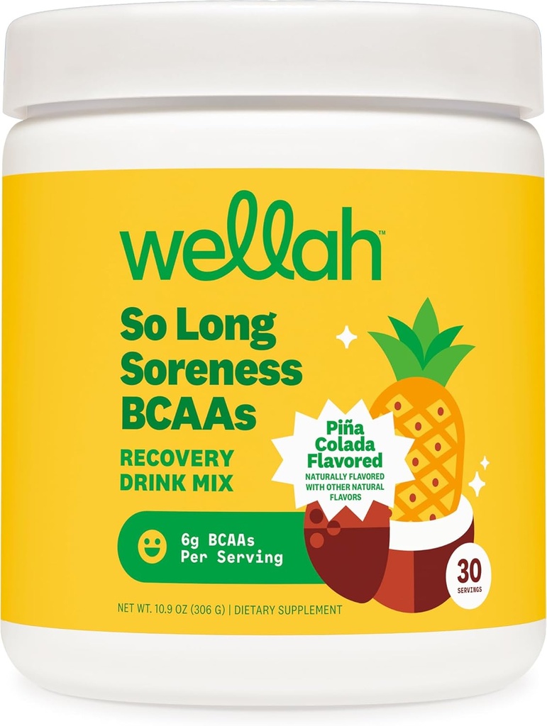 Wellah So Long Soreness BCAA Powder (Pina Colada Flavored) 30 Υπηρεσίες - με Hydration Complex