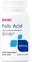 GNC Folic Acid 1000mcg, Υποστηρίζει υγιή ανάπτυξη του εμβρύου, που απαιτείται για την κατάλληλη σχηματισμό ερυθρών κυττάρων αίματος, χορτοφαγική φόρμουλα, 100 κόμης