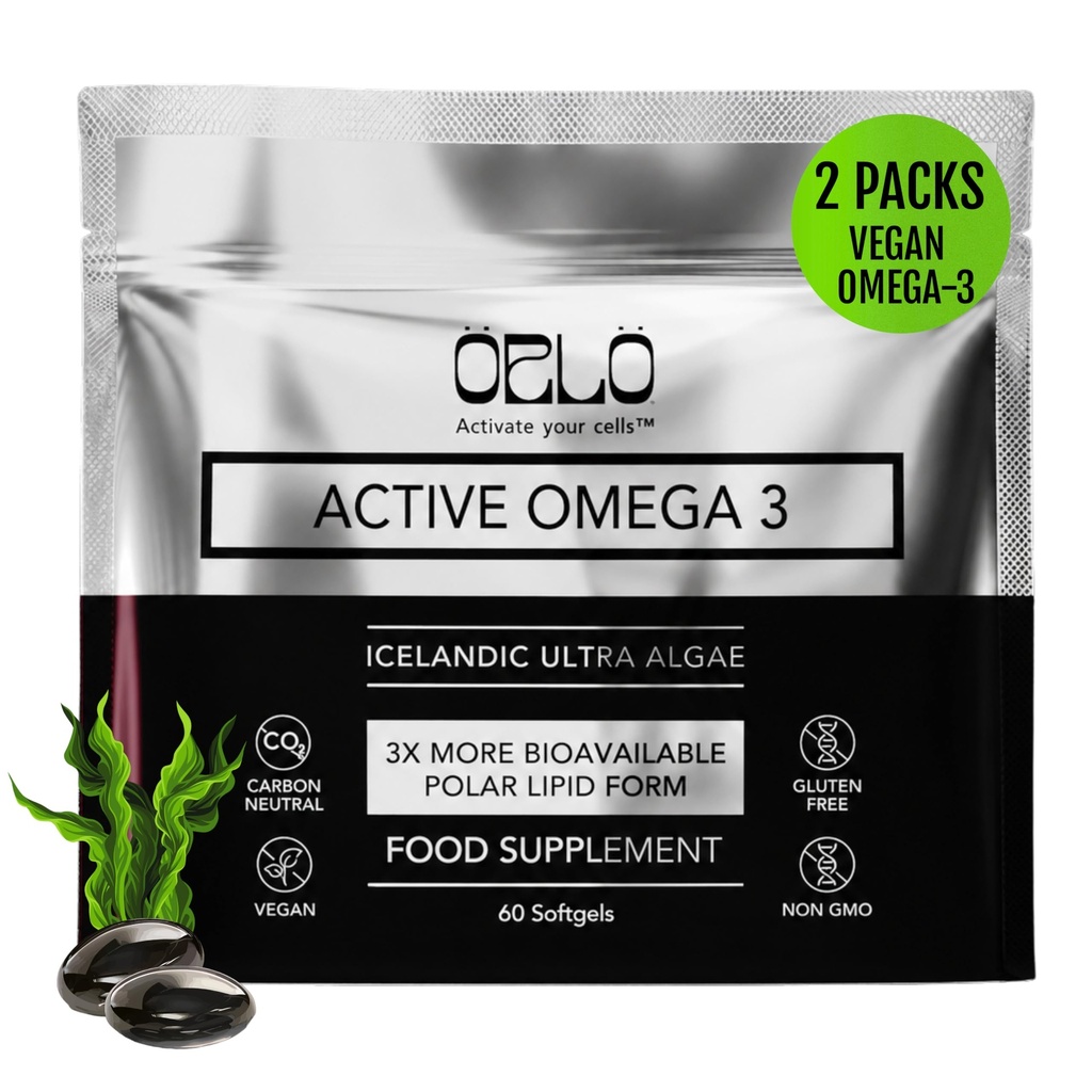 Orlo Omega 3 – Vegan Omega-3 συμπλήρωμα (EPA & DHA) – Επιπλέον δύναμη ιχθυέλαιο & κριλ Εναλλακτική από το λάδι άλγης (120 Mini Burpless Softgels)