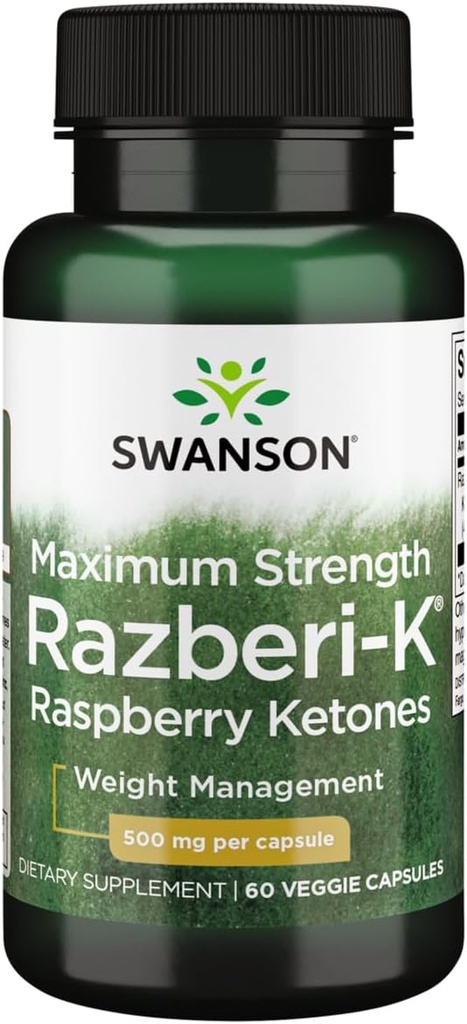 Swanson Μέγιστη δύναμη Razberi-K 500 μιλιγκράμ 60 Veg κάψουλες