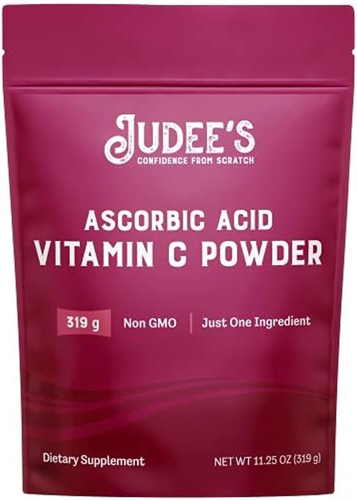 Χωρίς γλουτένη Βιταμίνη C σε σκόνη - 11.25 Oz Pouch - Μη-GMO, χωρίς γλουτένη & χωρίς καρυδιά σε σκόνη Ασκορβικό οξύ για ανοσοποιητική υποστήριξη, κονσέρβα & σκόνη μαλλιών
