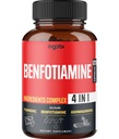 agobi 4in1 Benfotiamine Supplement - 2 Μήνες για Digestion, Energy Production & Immune - Plus Turmeric Curcumin Root, Ashwagandha Root & Organic Gymnema Sylvestre - 120 Κάψουλες
