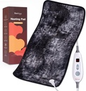 Bearhug XXL Ηλεκτρικό θερμαινόμενο Pad 17''x33'' Διπλό Επιπεδούμενο Faux Fur Θέρμανση Pad, 6 Επίπεδα θερμότητας, 2 ώρες Auto-off, Υγρή & Ξηρή Θερμοθεραπεία για την ανακούφιση του πόνου στην πλάτη, Πλύσιμο μηχανής, ETEL Πιστοποιημένο - Κουτί δώρων