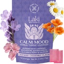 Laki Naturals Lavender Χαμομήλι Ηρεμία Mood Λειτουργικό Herbal Lozenges (14ct) Λαρύγγι & Χαλαρωτικό Σκληρό καραμέλες με μαγνήσιο, Ashwagandha, Καλιφόρνια Πόπυ & Βαλεριάνα. Vegan, Χωρίς ζάχαρη, Χωρίς γλουτένη