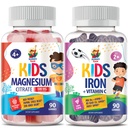 SUNNY SAM Iron Gummies for Kids & Magnesium Gummies for Kids & Adults - 500mg - Calm Magnesium Chews - Magnesium Citrate Chewable Supplement for Mood & Muscle Support