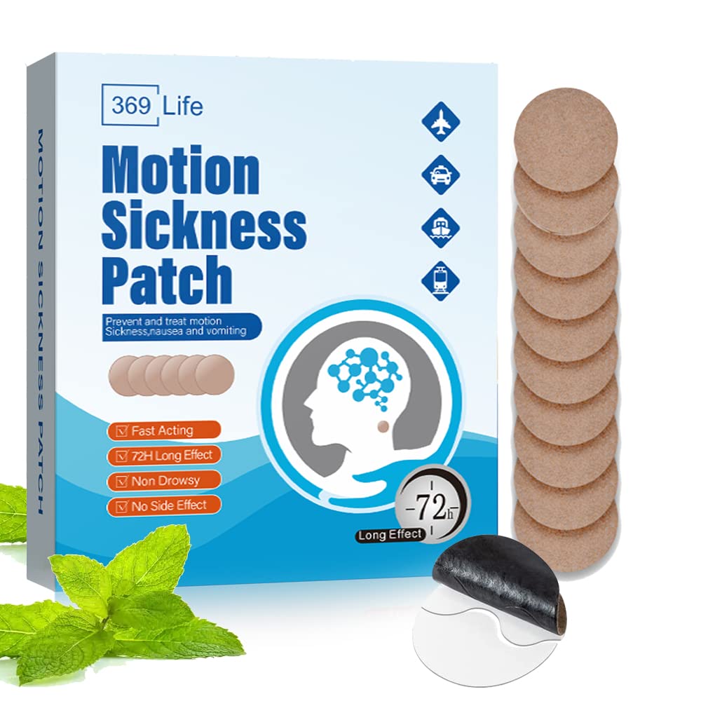 Motion Sickness Patches, Sea Sickness Patch for Cruise - Ενήλικες και Παιδιά ((10 Count - Pack of 1))