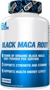 Evlution Nutrition Black Maca Root - Ενεργειακή Υποστήριξη - 500mg Βιολογική Μαύρο Maca Root Powder - Συμπλήρωμα προπόνησης - Κτηνοτροφικές κάψουλες - για την απόδοση δύναμης & Stamina - 60 εξυπηρετήσεις