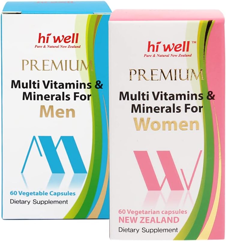 Ζευγάρι πακέτο βιταμινών (Hi Well Premium Multi Vitamins & Minerals για άνδρες/γυναίκες)
