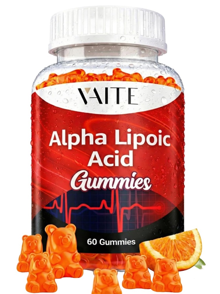 Alpha Lipoic Acid Gummies 1000mg, ALA συμπλήρωμα για την υποστήριξη του εγκεφάλου & των νεύρων, αντιοξειδωτικό, ενέργεια – Μη ΓΤΟ, Vegan, χωρίς γλουτένη – 60 Μασώμενα για τη ζωτικότητα και την άνεση για τους άνδρες και τις γυναίκες
