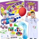 UNGLINGA 30 Experiments Science Kit for Kids with Lab Coat, Chemistry Set STEM Παιχνίδια Γενεθλίων Δώρα για Αγόρια Κορίτσια, Επιστήμονας Στολή Ρόλου Παίξτε Εργαλεία Εκπαιδευτική Μάθηση Σετ