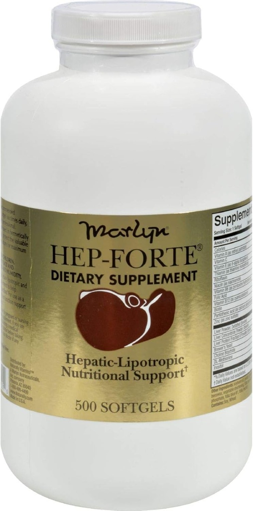 Φυσικά βιταμίνες Marlyn Hep-Forte - 500 Softgels