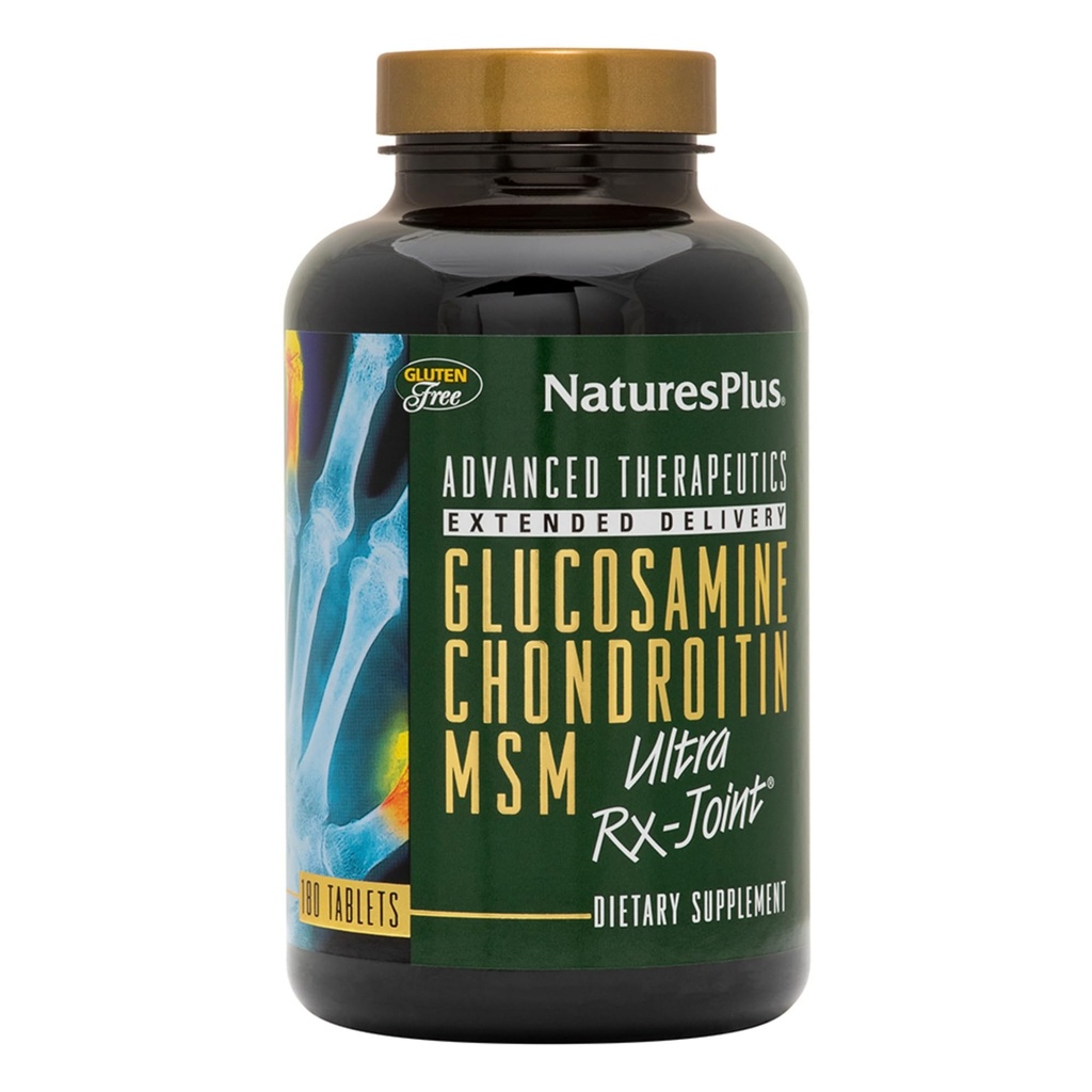 NaturesPlus Ultra Rx- Joint - 180 δισκία, συσκευασία των 2 - Υποστηρίζει υγιή κοινή λειτουργία - με γλυκοζαμίνη, χονδροϊτίνη & MSM - Χωρίς γλουτένη - 120 Σύνολο εξυπηρετήσεων