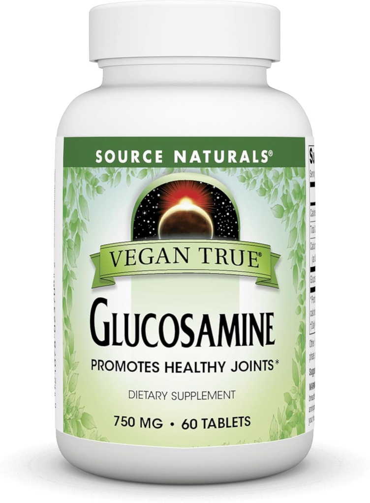 Source Naturals Vegan True Glucosamine, Προάγει Υγιείς αρθρώσεις *, 750 mg - 60 δισκία