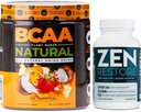 Nutrology Zen Natural Magnesium Supplement (30 services) & Nutrology BCAA Natural, Plant Based BCAA Powder, Orange Coconut Flavor (30 services)