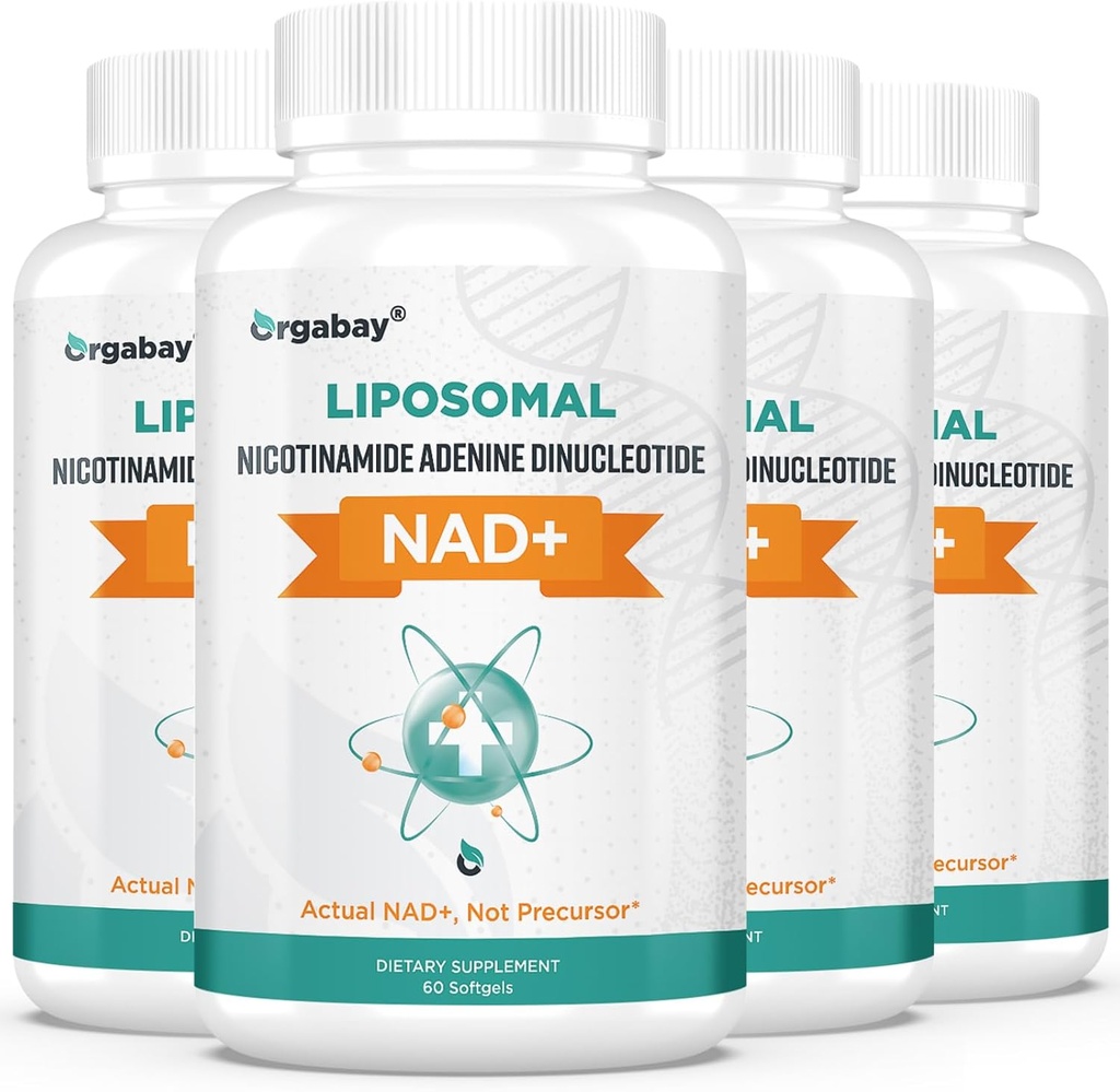 Οργκαμπάι Λιποσωμικό NAD+ Συμπλήρωμα 500 mg, Υψηλή Απορρόφηση, Ενίσχυση NAD+ με TMG 250 mg, Πραγματική NAD Plus Περισσότερα Αποτελεσματική από Νικοτιναμίδη Ριβοζίδιο, Υποστηρίξτε Κυτταρική Ενέργεια, Υγιής Γήρανση 240 Softgels