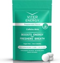 Viter Energy Caffeinated Μέντες 40mg καφεΐνη, βιταμίνη Β, Χωρίς ζάχαρη. (Peppermint, 8oz, Bulk Bag)