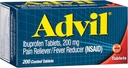 Advil Pain Reliever και Fever Reducer, Pain Relief Medicine με Ibuprofen 200mg για τον πονοκέφαλο, τον πόνο στην πλάτη, τον πόνο στην εμμηνόρροια και την ανακούφιση από τον πόνο στις αρθρώσεις - 200 Επικαλυμμένα δισκία