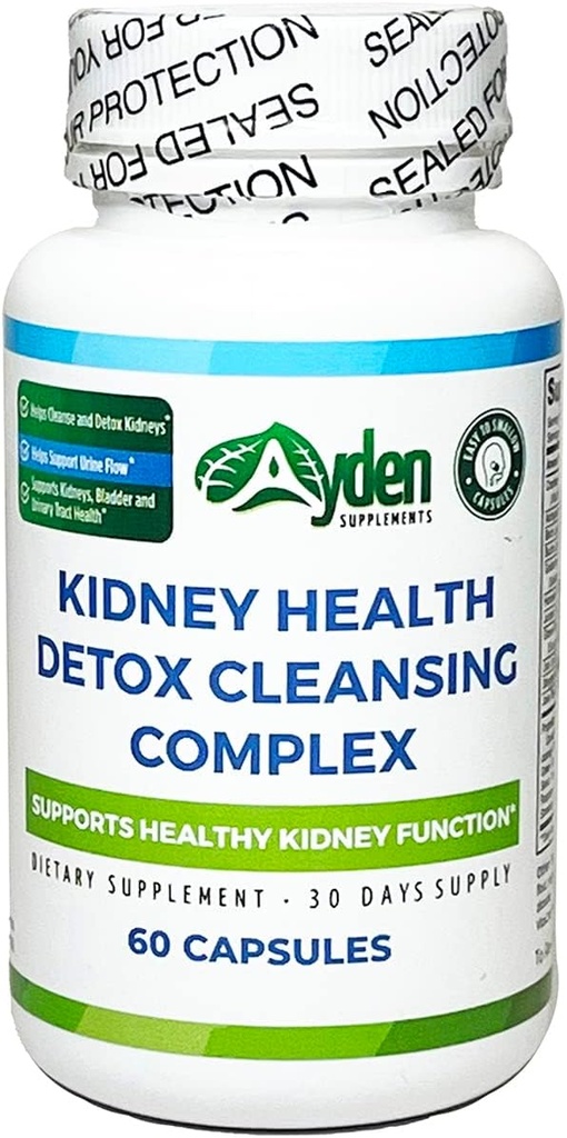 Νεφρική Υγεία Detox Cleansing Complex - 1.110 mg, Υποστηρίζει τα νεφρά, Bladder, Urinary Tract, Herbal, 21 Συστατικά, Cranberry 400 mg, Astragalus 200 mg, Horsetail, Gravel Root, Uva Ursi, 60 κάψουλες