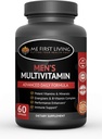 Me First Living Men's Daily Multivitamin/Multimineral με Βιταμίνες A, C, E, D, B1, B2, B3, B5, B6, B12, Μαγνήσιο, Βιοτίνη, Σπιρουλίνα, Ψευδάργυρος και Περισσότερα - 60 Πολυβιταμίνες