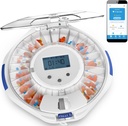 Adamson TimelyMed Smart Pill Dispenser with Alarm - WiFi App Monitoring - 28-Day Medicine Dispenser for Elderly & Alzheimer's Care - Automatic with Lock Key - New Version