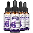 Liposomal Vitamin B Complex Liquid Sublingual B Complex Vitamins Supplement for Women Men Βελτιωμένη Απορρόφηση Μεθυλιωμένη B12, B1, B2, B3, B5, B6,Folate,Biotin for Energy and Immune Support-8,0 oz
