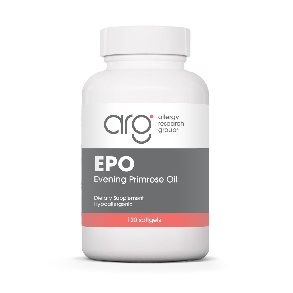 Ομάδα Έρευνας Αλλεργίας EPO - Evening Primrose Oil for Men & Women, for Dry Eyes, Omega-6, GLA Gamma-Linolenic Acid, 500mg Συμπλήρωμα - 120 Count