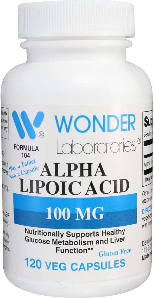 Wonder Labs Alpha Lipoic Acid 100 mg, 120 κάψουλες Veg