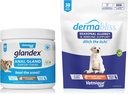 Vetnique Labs Dermabliss Αλλεργία Chews 30 Ct και Glandex Anal Gland Υποστήριξη Chews 60 Ct Bundle Dog Βιταμίνες & Συμπληρώματα, Anal Gland Dog Treats with Probiotics, Αλλεργίες σκύλου Θεραπεία του δέρματος Μαλακό μάσημα