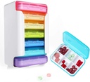 Διανομείς χαπιών 7 Piece Set Pill Organizer 6 Times a Dayly Pill Case Pill Dispensers with Labels Travel Pill Dispenser 7 Day 42 Διαμερίσματα για τη φαρμακευτική αγωγή Συμπληρώματα βιταμινικού ιχθυελαίου
