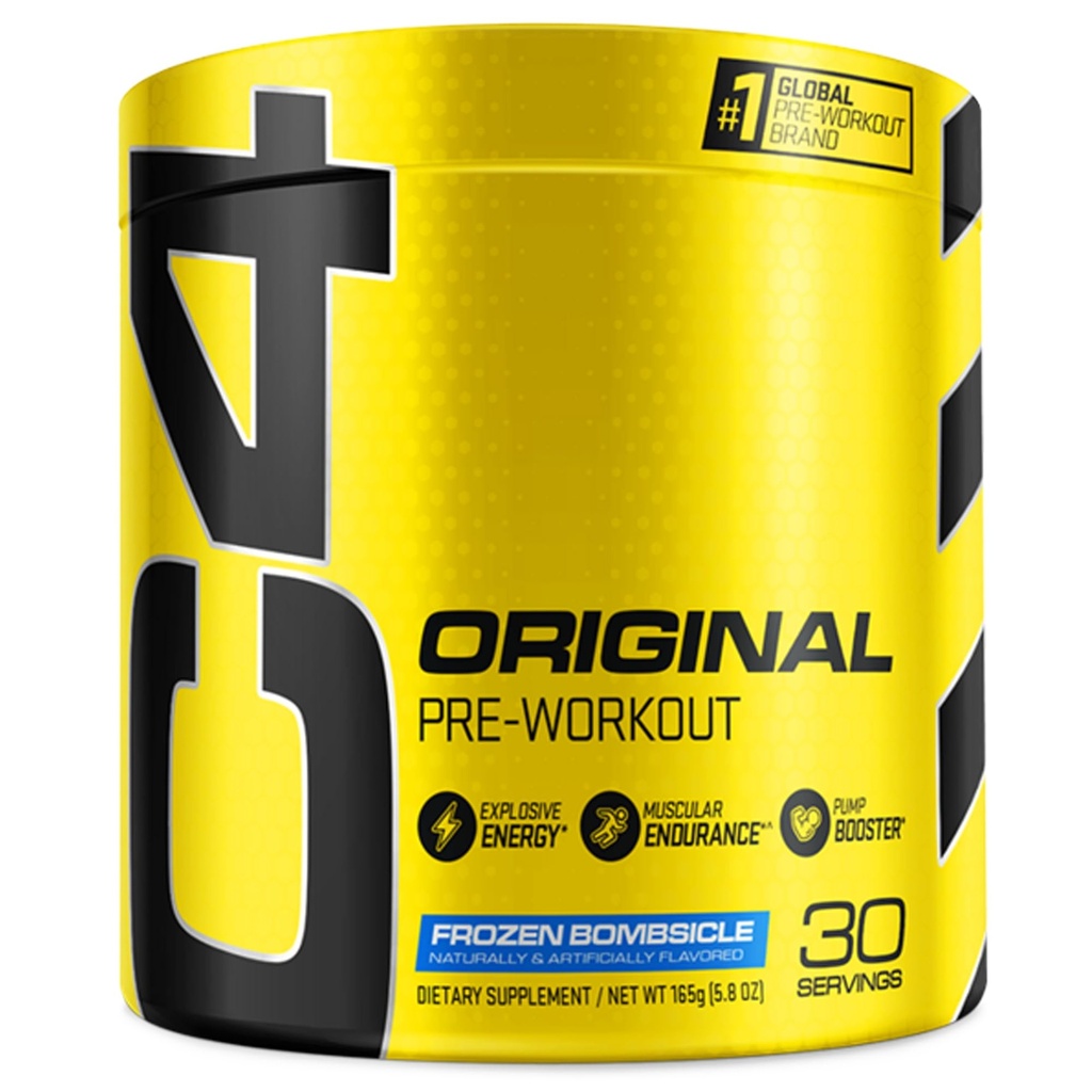 C4 Original Pre-Workout Powder For Endurance, Focus & Performance with 150mg Caffeine, Beta-Alanine, Creatine, Sugar Free Pre-Workout for Men & Women, 30 Servings, Frozen Bombsicle